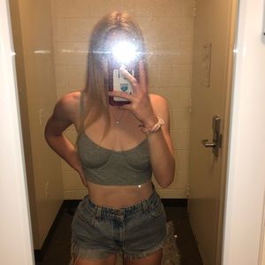 URBAN OUTFITTERS | gray underwire tank top